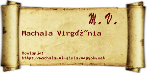 Machala Virgínia névjegykártya